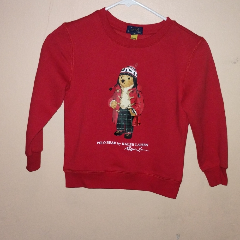 Ralph Lauren Red Polo Bear Sweater